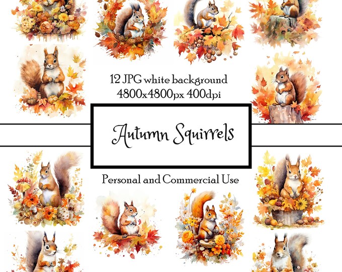 Hello Fall Squirrel, Digital Download, Round Door Hanger Svg, Autumn ...
