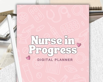 Krankenpflegeschule, Stillaufkleber, Stille digital, Stillnotizen, Stillplaner, Planer 2022-2023, Krankenschwester Planer, Krankenschwester Notizbuch