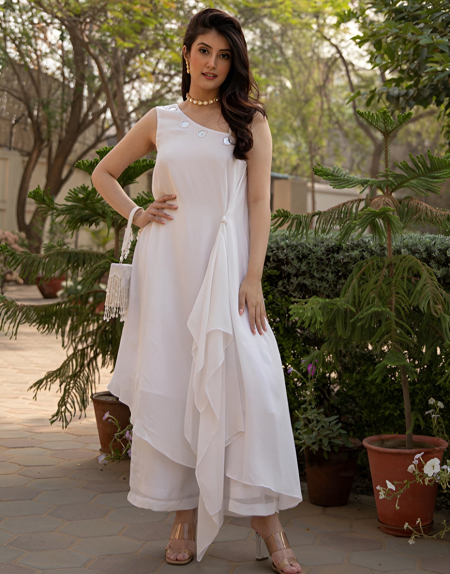 Buy Ayaany White Cotton Straight Kurti for Women Online @ Tata CLiQ