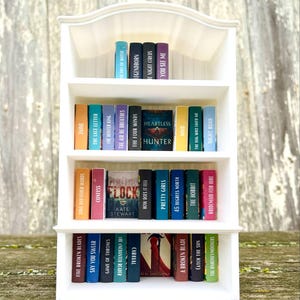 Custom Mini Books & Bookshelf | Mini Bookshelf, Bookish Gift, Book Swag, Gifts for Reader, Book Lover Gift, Bookshelf Decor, Made to Order