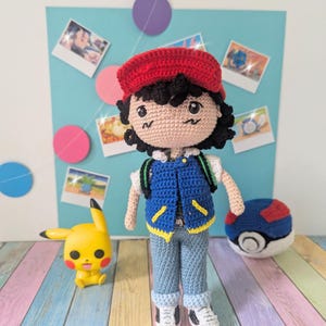 crochet pattern boy with red basecap / Häkelanleitung Junge mit roter Basecap