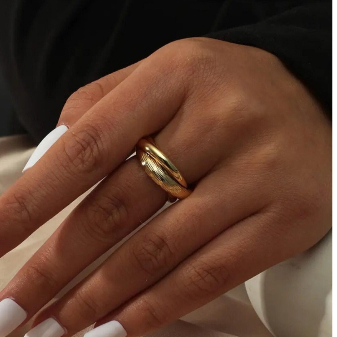 Adjustable Copper Twisting Ring, Gold Silver Metal Ring, Handcrafted ...