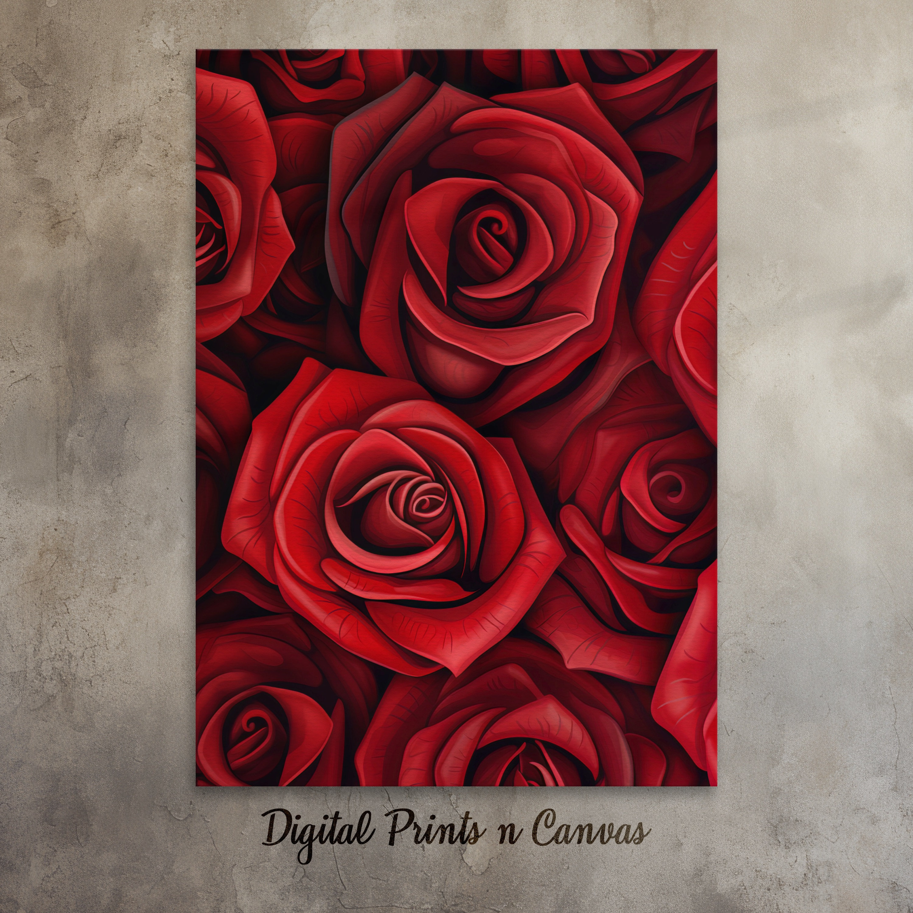 Printable Valentines Day Red Rose Print, Romantic Gift Ideas, Beautiful ...