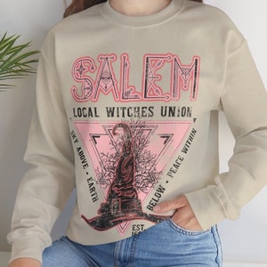 Halloween Sweatshirt, Salem Witch Union, Womens Halloween Sweatshirt, Halloween Gift, Fall Sweatshirt, Salem Witch crewneck sweatshirt