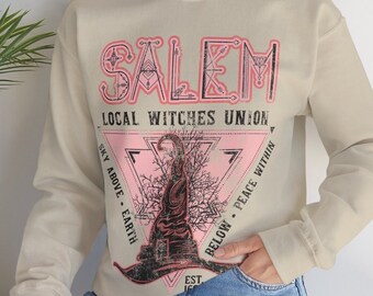 Halloween Sweatshirt, Salem Witch Union, Womens Halloween Sweatshirt, Halloween Gift, Fall Sweatshirt, Salem Witch crewneck sweatshirt