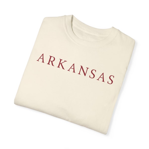 Arkansas Shirt, Comfort Colors State Shirt, Arkansas Unisex T Shirt, The Natural State Shirt, Arkansas Razorback Unisex Shirt