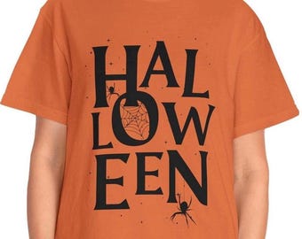 Halloween Comfort Colors Unisex T Shirt, Spooky Spider Halloween T Shirt, Spooky Halloween Comfort Colors T Shirt, Unisex Shirt