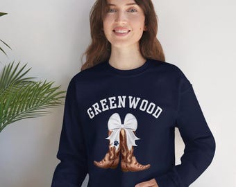 Greenwood Bulldogs Sweatshirt, Greenwood Trendy Coquette Sweatshirt , Gildan Unisex Sweater, Bulldog mascot crewneck sweatshirt