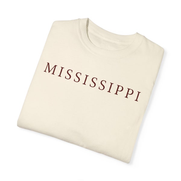 Mississippi Shirt, Mississippi State Shirt, Comfort Colors Unisex T Shirt, Mississippi State Travel Gift, MSU Shirt, Mississippi Unisex T