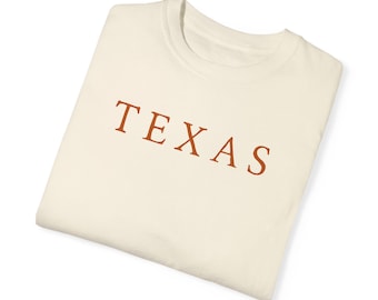Texas Shirt, Comfort Colors State of Texas Shirt, Texas Unisex T Shirt, Texas Longhorn Orange Shirt, Lone Star State Shirt
