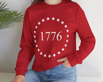 USA unisex crewneck sweatshirt, 4th of July sweatshirt, America 1776 sweatshirt, United States of America sweater, American flag sweatshirt