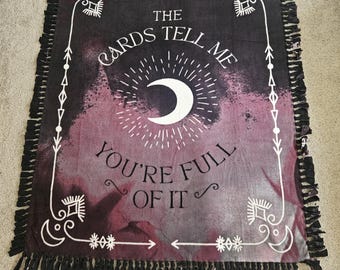 Manta polar con estampado de cartas (tamaño grande)