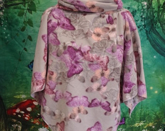 Kid and Adult pullover anti-pill fleece poncho (sizing 12/18 Mos-Adult)