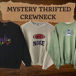 Mystery Thrifted Crewneck - Personally Shopped Mystery Box | Vintage Clothing | Thrifted Clothing Box | Surprise Box |