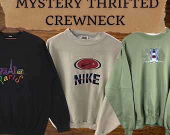 Mystery Thrifted Crewneck - Personally Shopped Mystery Box | Vintage Clothing | Thrifted Clothing Box | Surprise Box |
