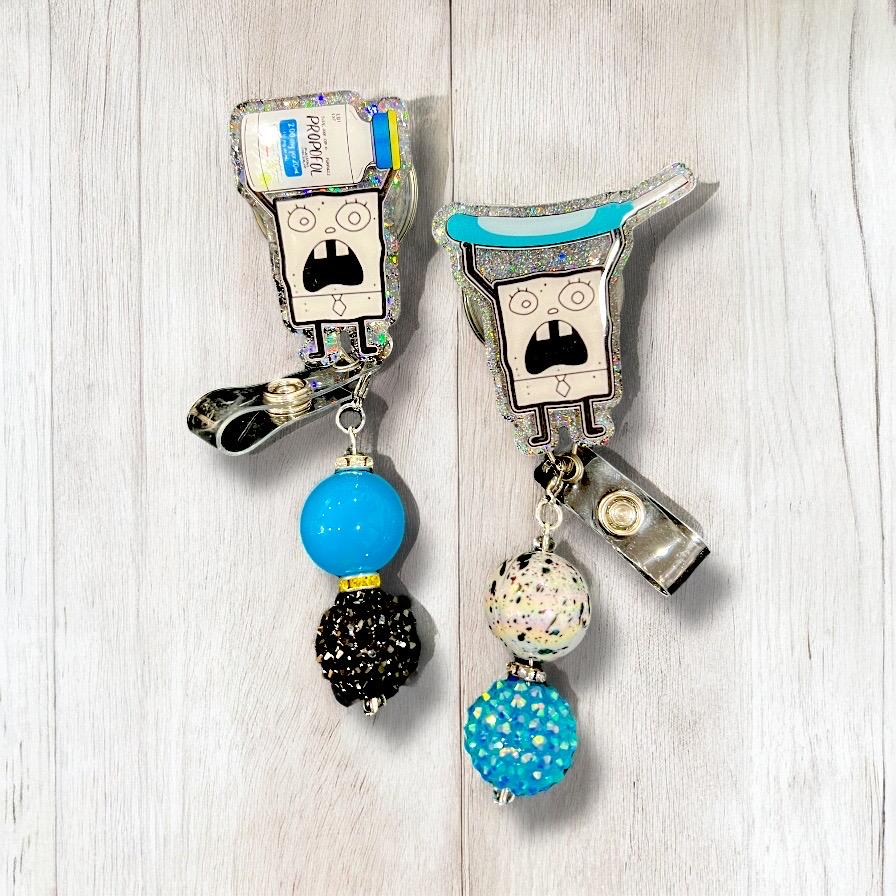 Funny Doodlebob Badge Reel| PACU Nurse Badge Reel| ICU Nurse Badge Reel| Snarky Funny Badge Reel| Nurse Gift| Humorous Badge| Sedation Reel