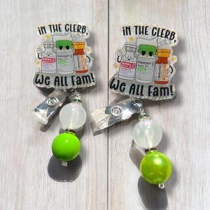 In The Clerb, We All Fam Funny Sedation Badge Reel| PACU Nurse Badge Reel| ICU Nurse Badge Reel| CRNA Funny Badge Reel| Nurse Gift|