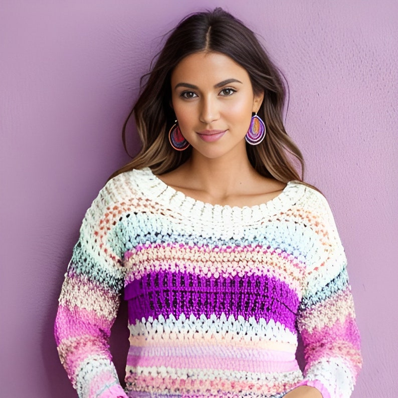 Crochet Pullover, Crochet Pattern, Easy Crochet Pattern, Crochet