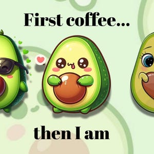 Digital Mug Sublimation Template – Cute Avocado Design | PNG, PDF & SVG