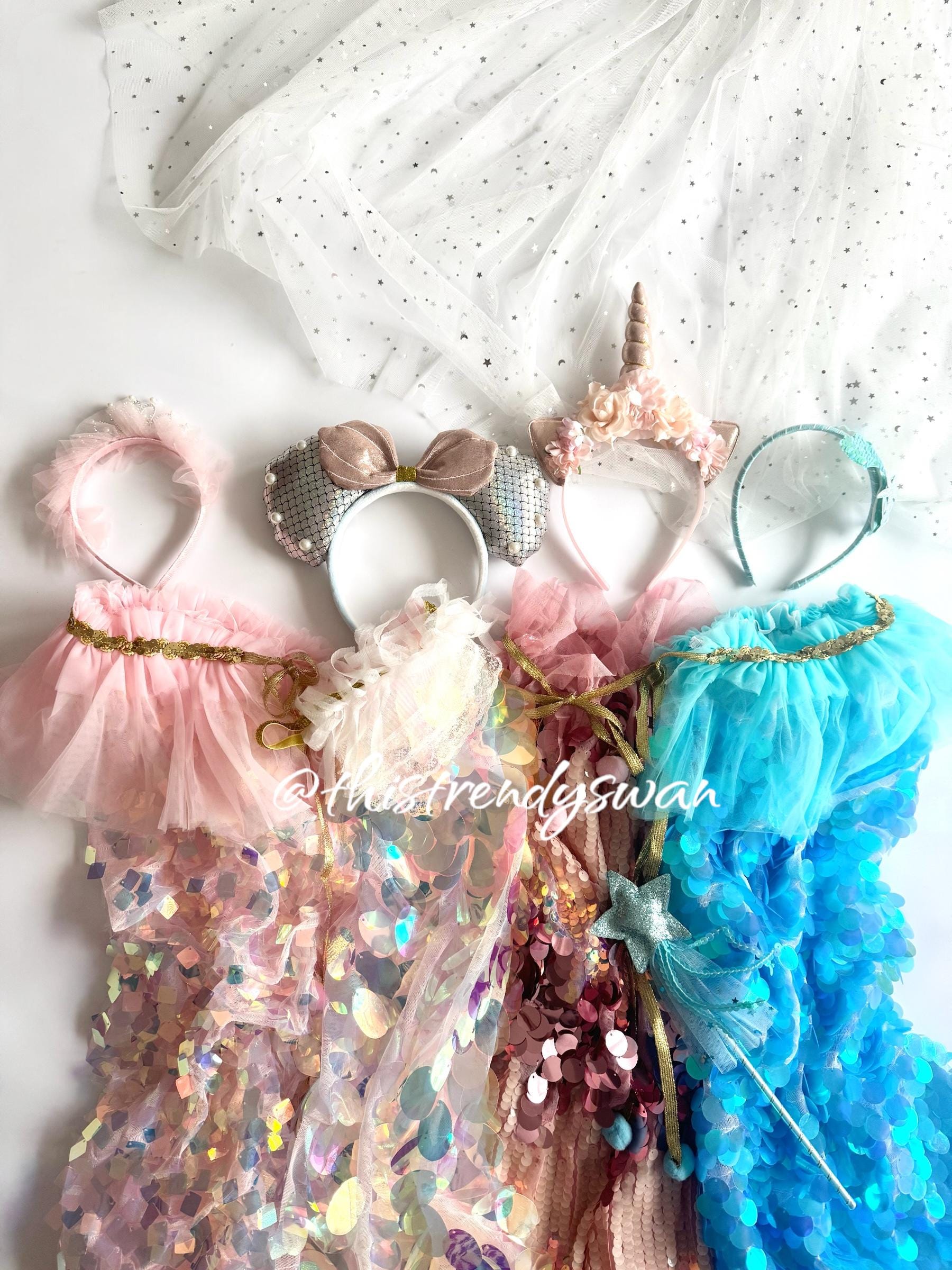 Girls Cape Mermaid, Princess Cape,Kit De Sirène Cape Pour Les Petits - Habillage Irisé Contrôle Scintillant, Costume De Cosplay Fantaisie Princesse