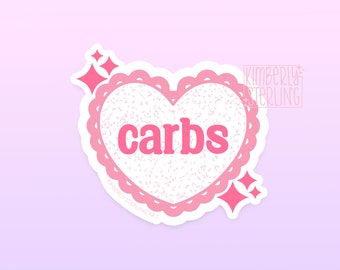 I Love Carbs Vinyl Sticker