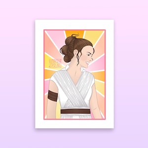 Rey of Sunshine | 5x7 Art Print | Star Wars Inspired Portrait