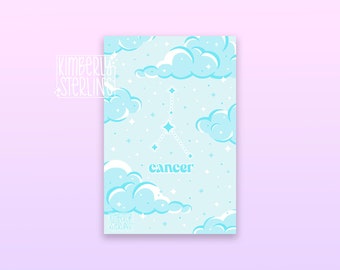 Cancer Celestial Astrology Horoscope Print | 4x6 Art Print | Zodiac | Castellation