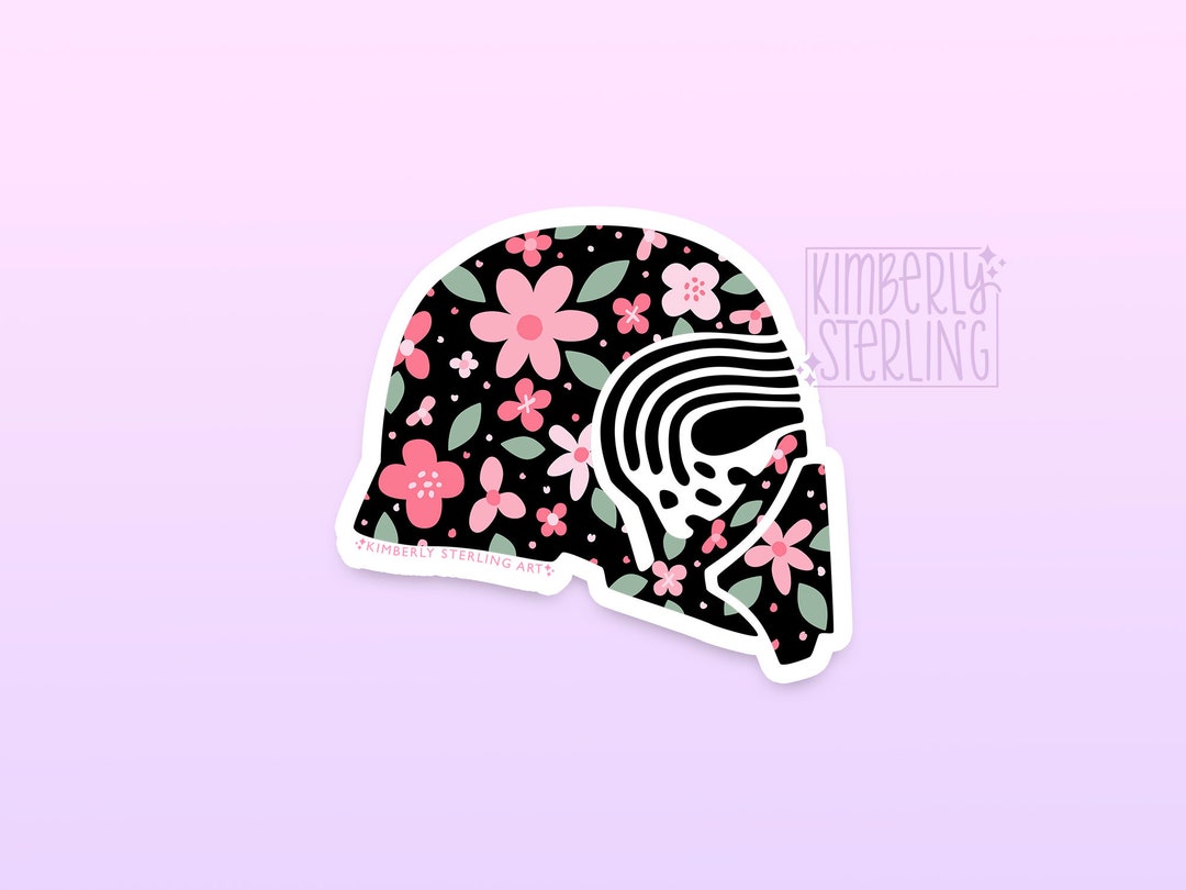 Floral Ren Vinyl Sticker | Star Wars Inspired Sticker | Kylo Ren - Etsy