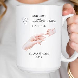 Our First Mother&#39;s Day Mug - Personalized Name Mug For Mom - First Time Mom Gifts - First Mother&#39;s Day Gifts From Baby - Mother&#39;s Day Gifts