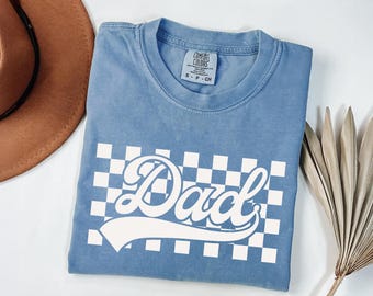 Camisa de papá con colores cómodos: camiseta retro a cuadros para el Día del Padre