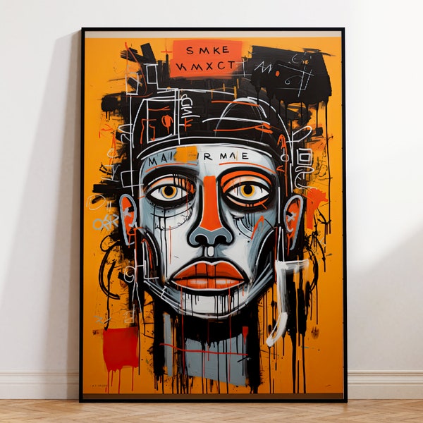 Jean Michel Basquiat Affiche | Impression d’art | Avec ou sans cadre | Street Art - Graffitis | inspiré par Jean Michel Basquiat | art mural