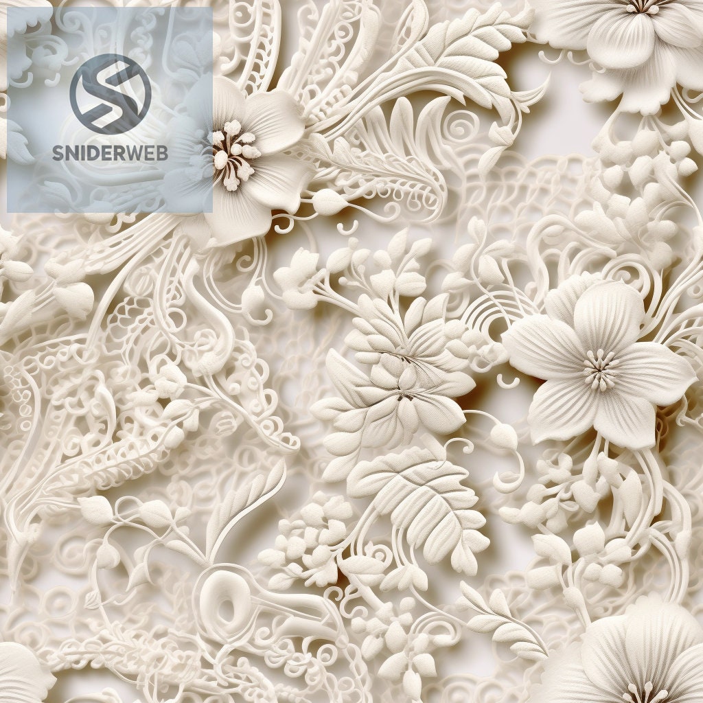 Lace Seamless Repeating Pattern: 3 PNG Digital Downloads - Etsy