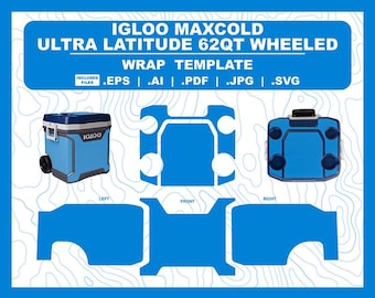 IGLOO MAXCOLD Modèle de conception de glacière sur roues Ultra Latitude, 62 pintes pour emballages en vinyle