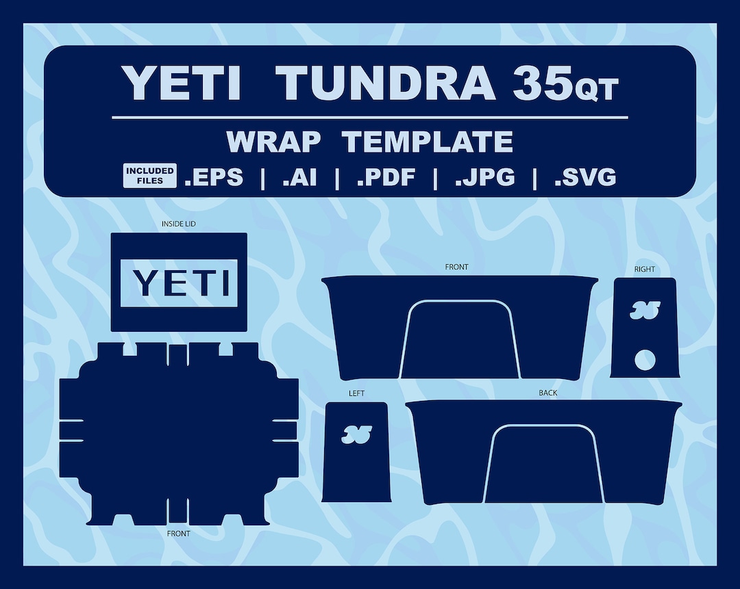 YETI 35qt Tundra Design Template for Vinyl Wraps Etsy