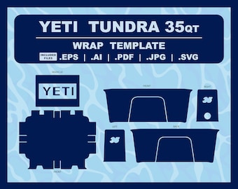 Modèle de conception YETI, 35 pintes, toundra pour emballages en vinyle