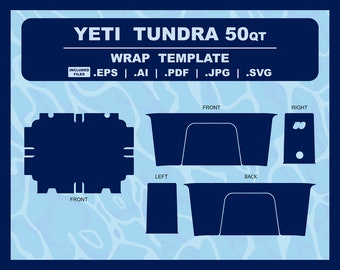 Modèle de conception YETI Tundra, 50 pintes, pour emballages en vinyle