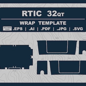 RTIC 32qt Cooler Design Template for Vinyl Wraps
