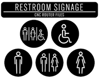 Panneaux de salle de bain ronds modernes de routeur cnc | DXF | SVG | PDF