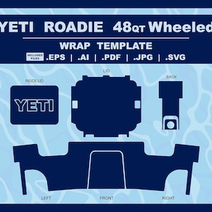 YETI 48qt Roadie Wheeled Design Template for Vinyl Wraps