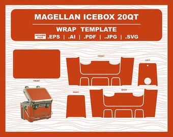 Modèle de conception de glacière MAGELLAN ICEBOX 20 pintes pour emballages en vinyle