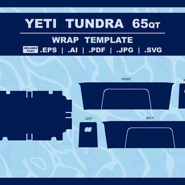 YETI 65qt Tundra Design Template for Vinyl Wraps