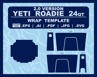 MISE À JOUR 2.0 Modèle de conception Roadie YETI 24 pintes pour emballages en vinyle