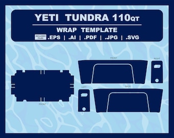 Modèle de conception YETI Tundra, 110 pintes, pour emballages en vinyle