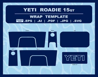 Gabarit de conception YETI 15qt Roadie pour habillage vinyle