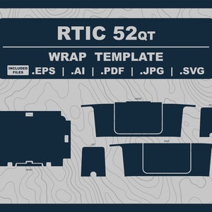 RTIC 52qt Cooler Design Template for Vinyl Wraps