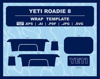 Gabarit de design pour habillage vinyle de la glacière rigide YETI Roadie 8