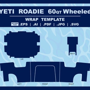 YETI 60qt Roadie Wheeled Design Template for Vinyl Wraps