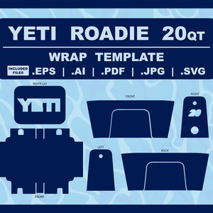 YETI 20qt Roadie Design Template for Vinyl Wraps