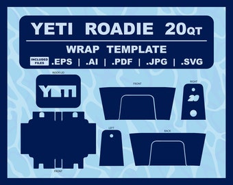 Gabarit de conception Roadie YETI, 20 pintes, pour emballages en vinyle