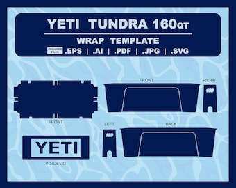 Gabarit de conception YETI Tundra, 160 pintes, pour emballages en vinyle